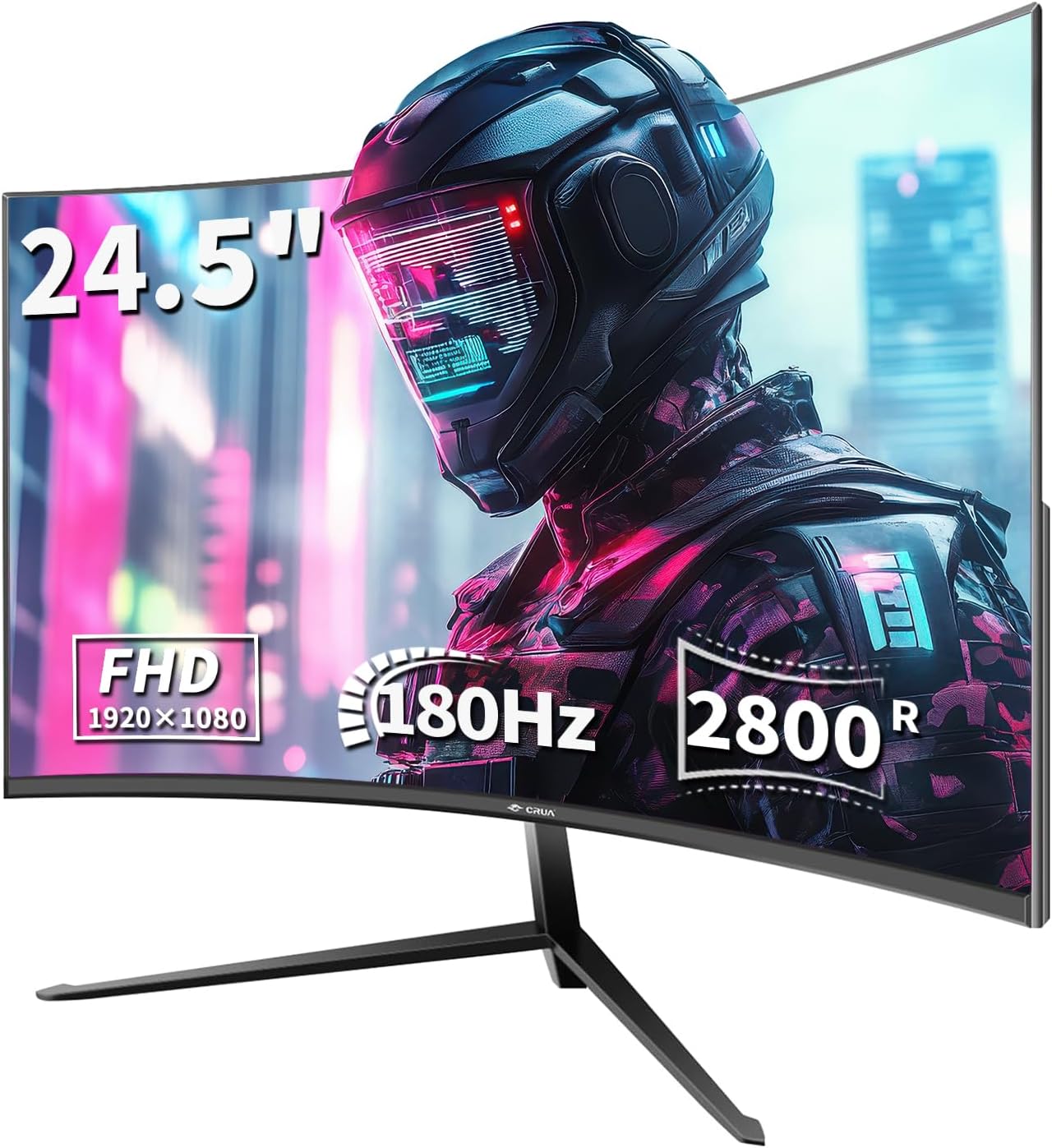 CRUA 24.5 Inch Curved Monitor Review: Your Gaming Edge!