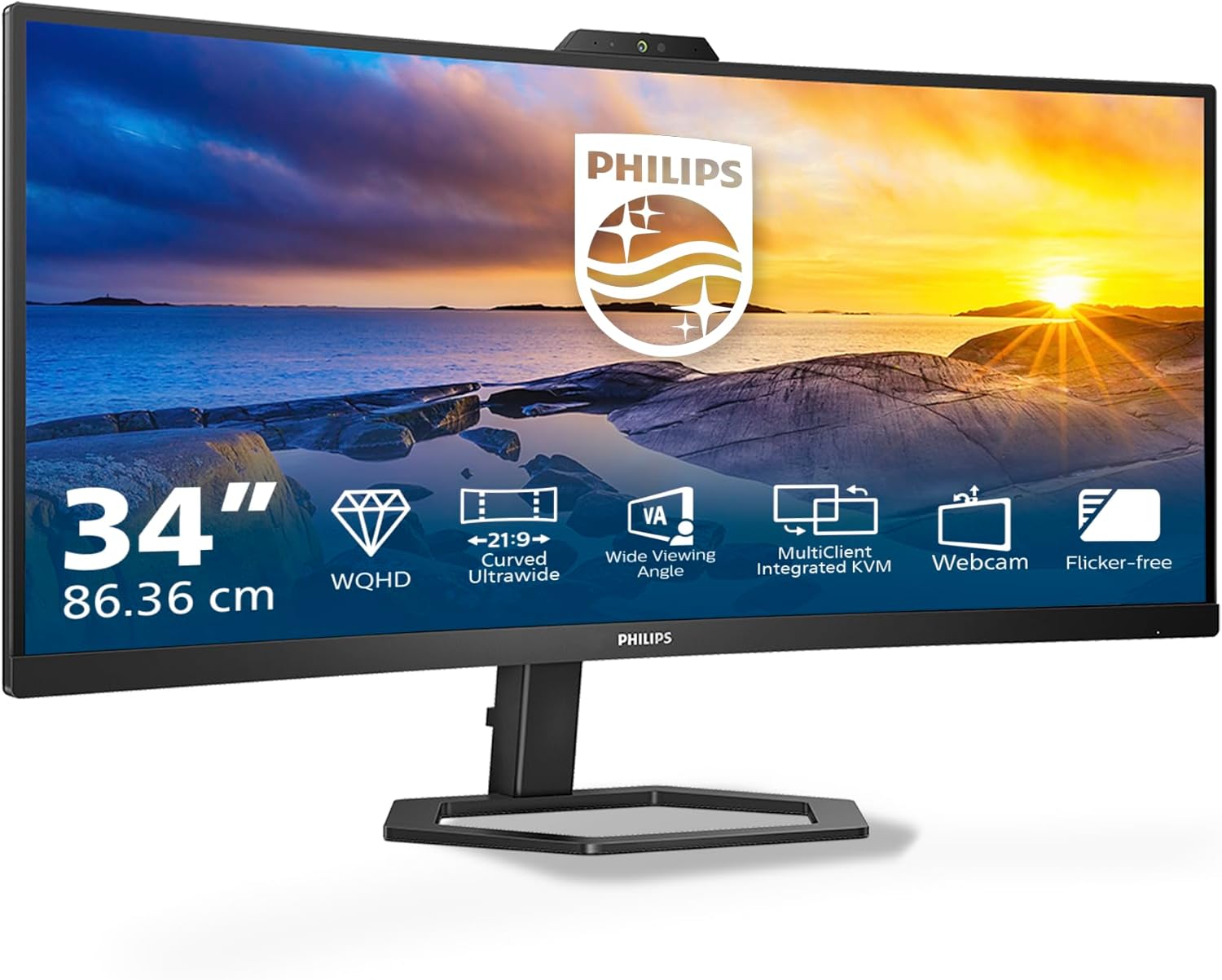 Philips 34E1C5600AM Review: Impressive Curved Display with Webcam